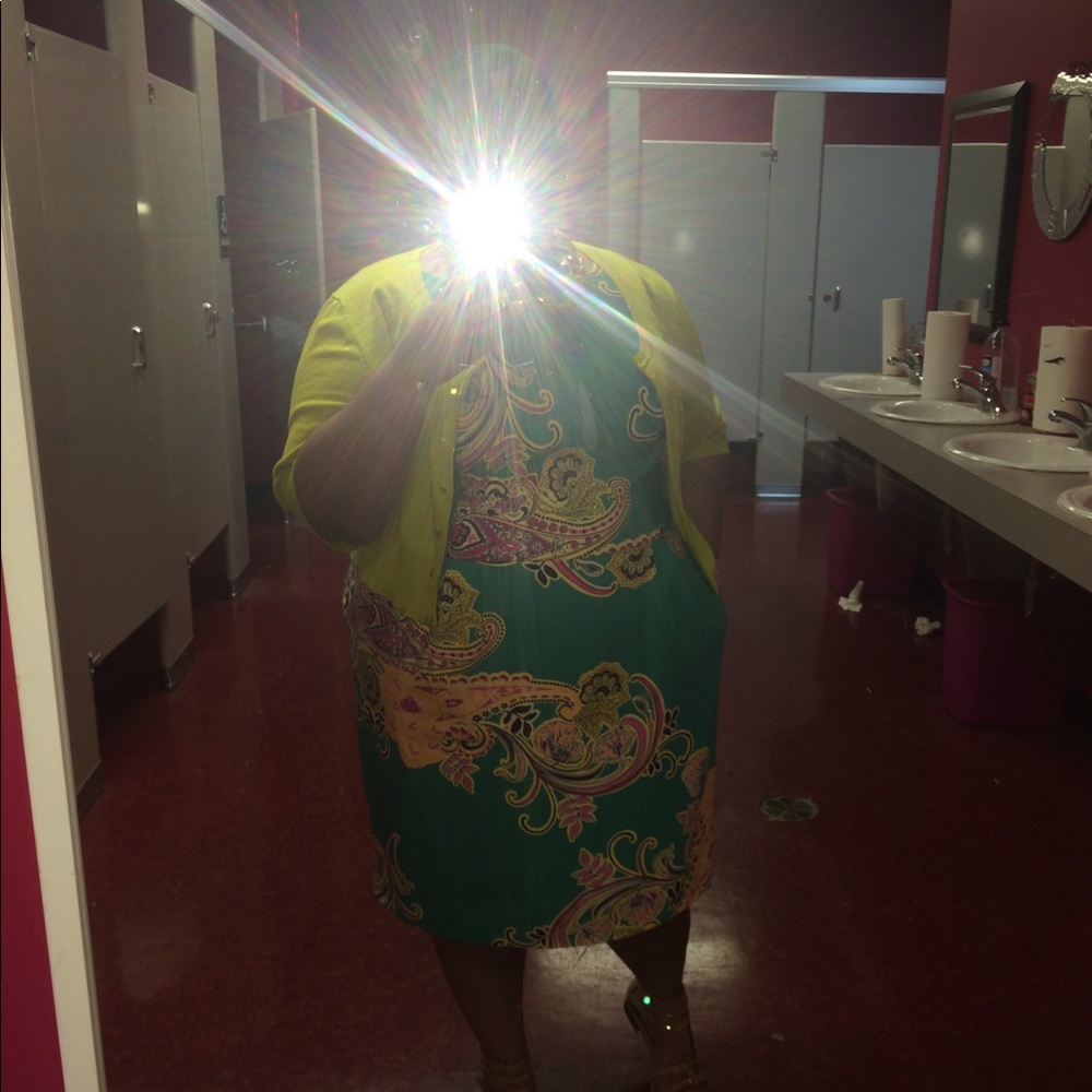 Multicolored Sheath Dress - Picture 3 of 5